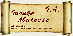 Ivanka Abutović vizit kartica